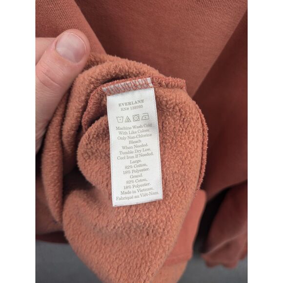 Everlane Women's Crewneck Sweatshirt size Large Heavy Cotton Long Sleeve - Picture 10 of 10